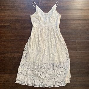H&M White Lace Maxi Dress